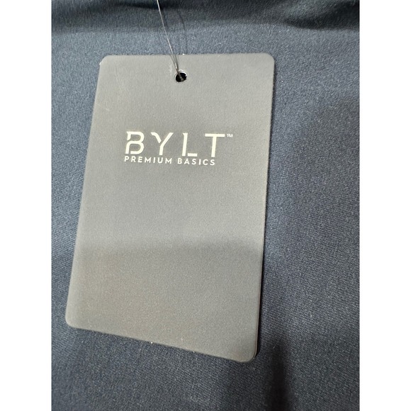 BYLT Signature Hooded Drop-Cut Long Sleeve Navy Shirt XL MTLS0153-404 NWT - Picture 4 of 12
